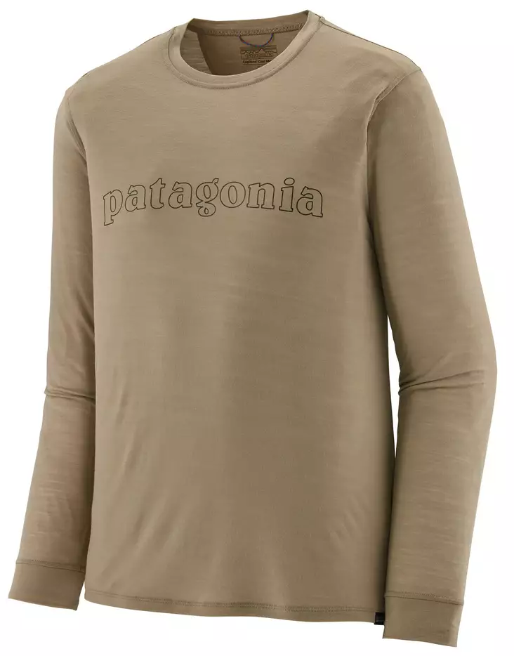 Patagonia Mens Long Sleeved Cap Cool Merino Shirt Seabird Grey - Paidat - 196924480629 - 1