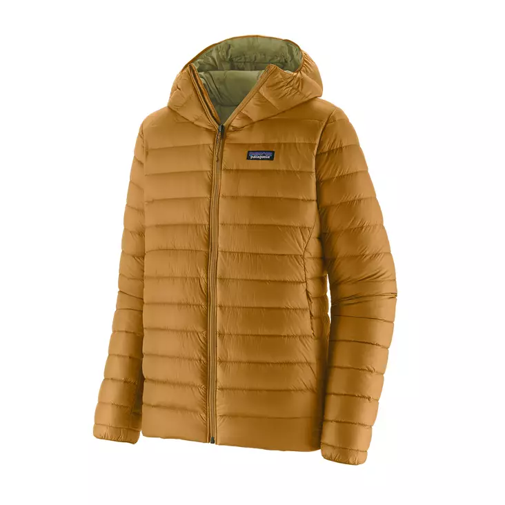 Patagonia Ms Down Sweater Hoody Pufferfish Gold - Untuva- ja välitakit - 196924031579 - 1