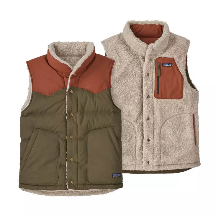Patagonia Ms Reversible Bivy Down Vest Basin Green - Liivit - 195699149779 - 1