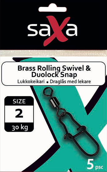 Saxa Rolling Swivel & Duolock Snap - Lukot ja leikarit - 6438407000349 - 1