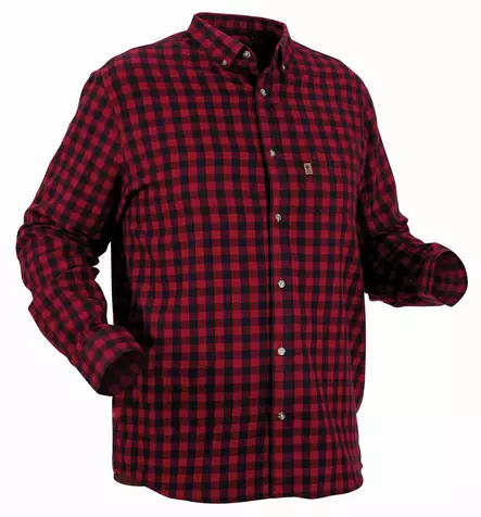 Nordhunt Sermen Flannel Shirt Bordeaux / Navy Check - Kauluspaidat ja flanellit - NH600224-248-S - 1