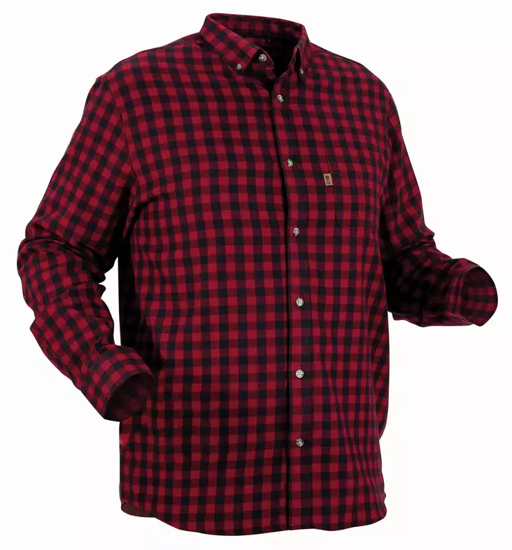 Nordhunt Sermen Flannel Shirt Bordeaux / Navy Check - Kauluspaidat ja flanellit - NH600224-248-S - 1