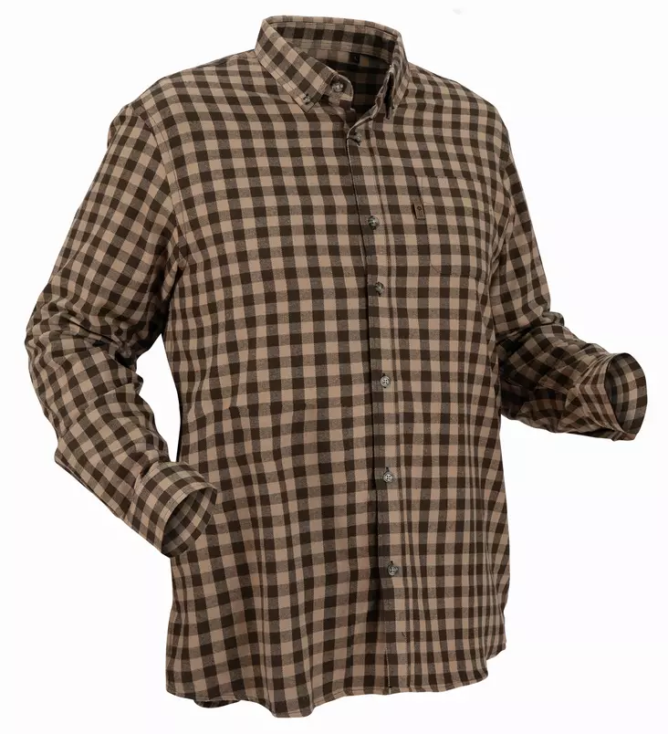 Nordhunt Sermen Flannel Shirt Olive / Sand Check - Kauluspaidat ja flanellit - NH600224-276-S - 1